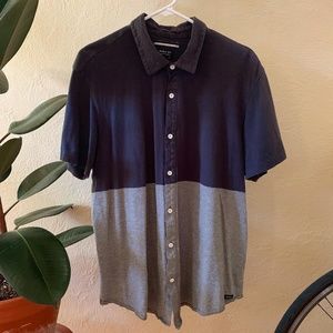 RVCA Men's L Button Down Short Sleeve